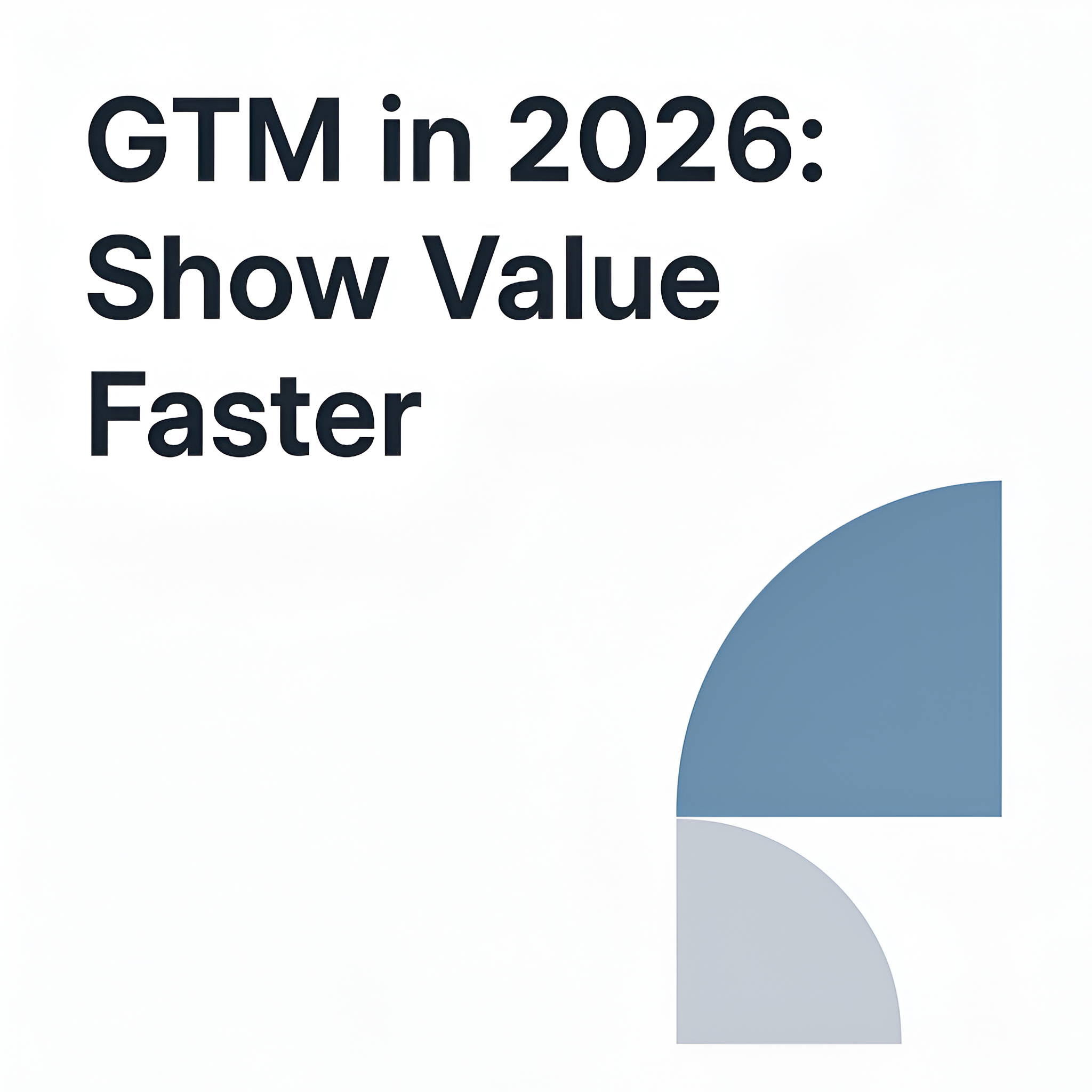 Abstract blue-white digital graphic used as blog header for “Why building a good product isn’t enough in SaaS GTM 2025-26”